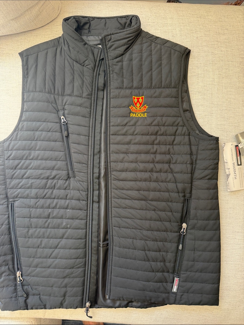 Paddle Quilted Black Men's Vest